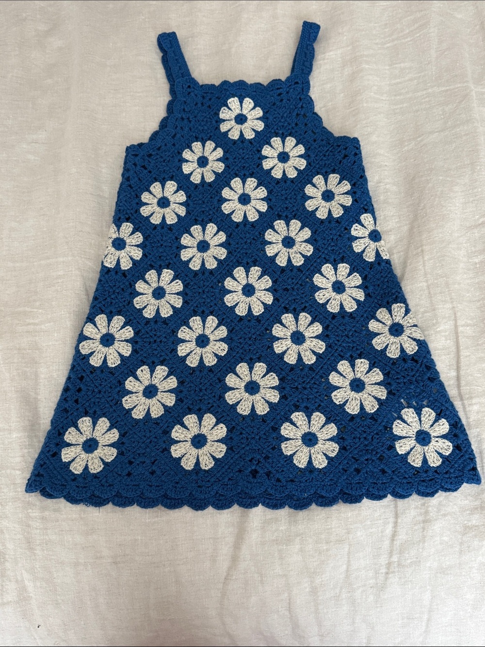Zara Blue Crotchet Dress